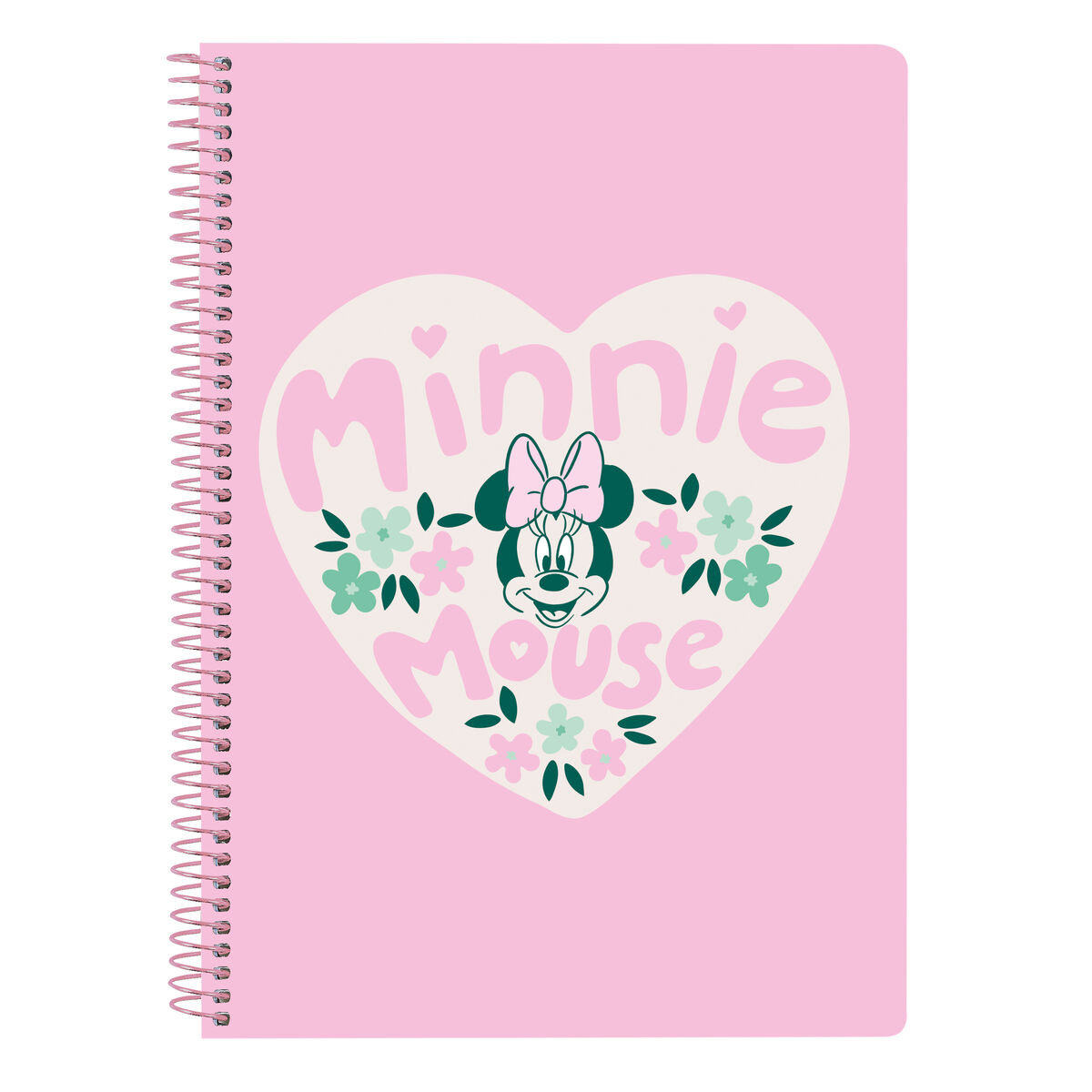 Ring binder Minnie Mouse Minty Pink 15.5 x 22 x 1 cm
