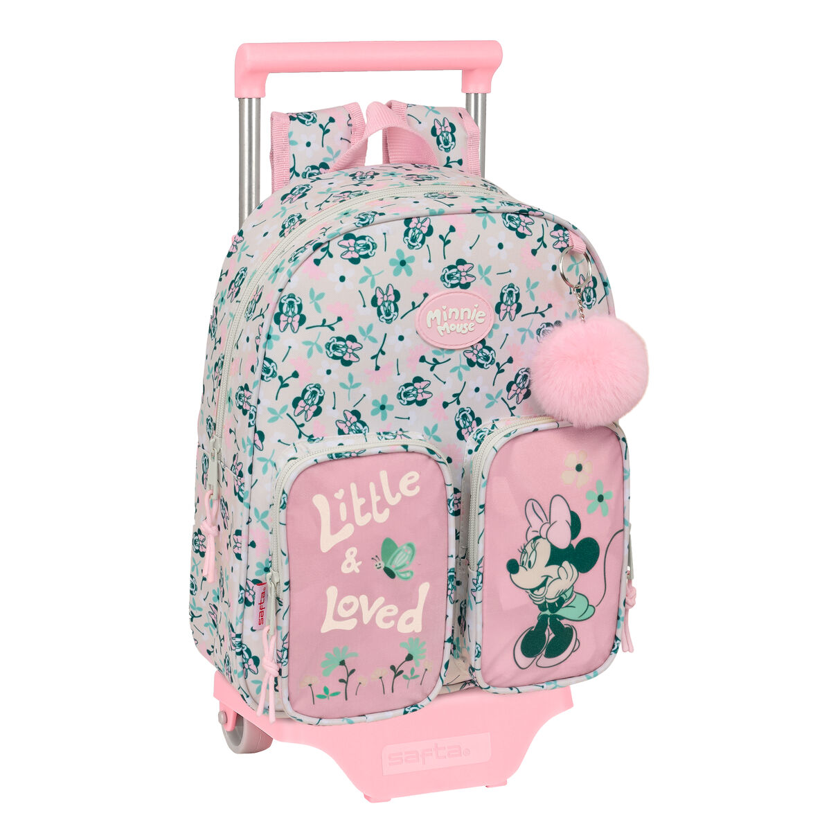School Bag Minnie Mouse Minty Pink 28 x 34 x 10 cm
