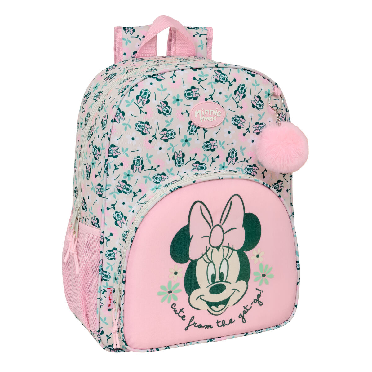 School Bag Minnie Mouse Minty Pink 33 x 42 x 14 cm