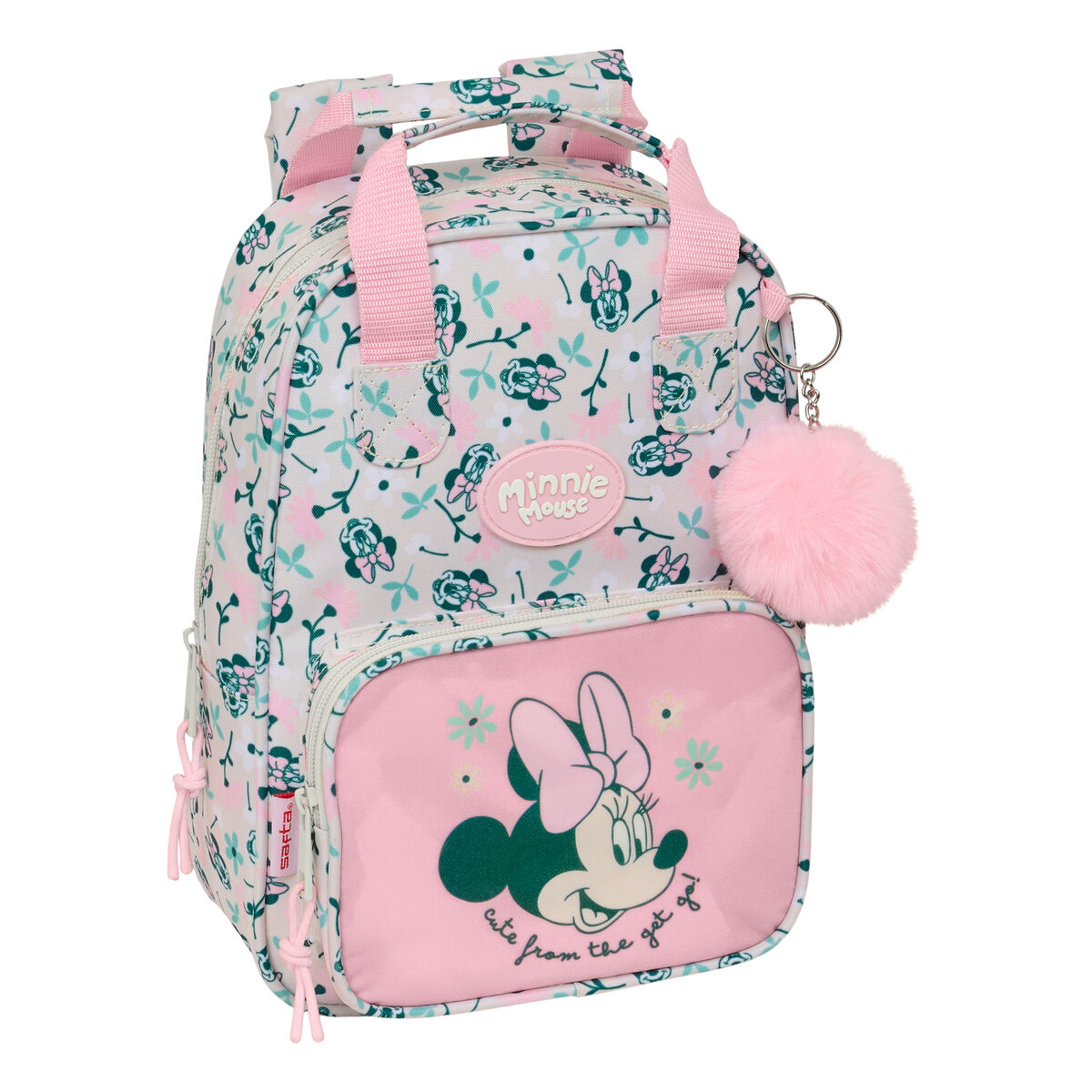 School Bag Minnie Mouse Minty Pink 20 x 28 x 8 cm
