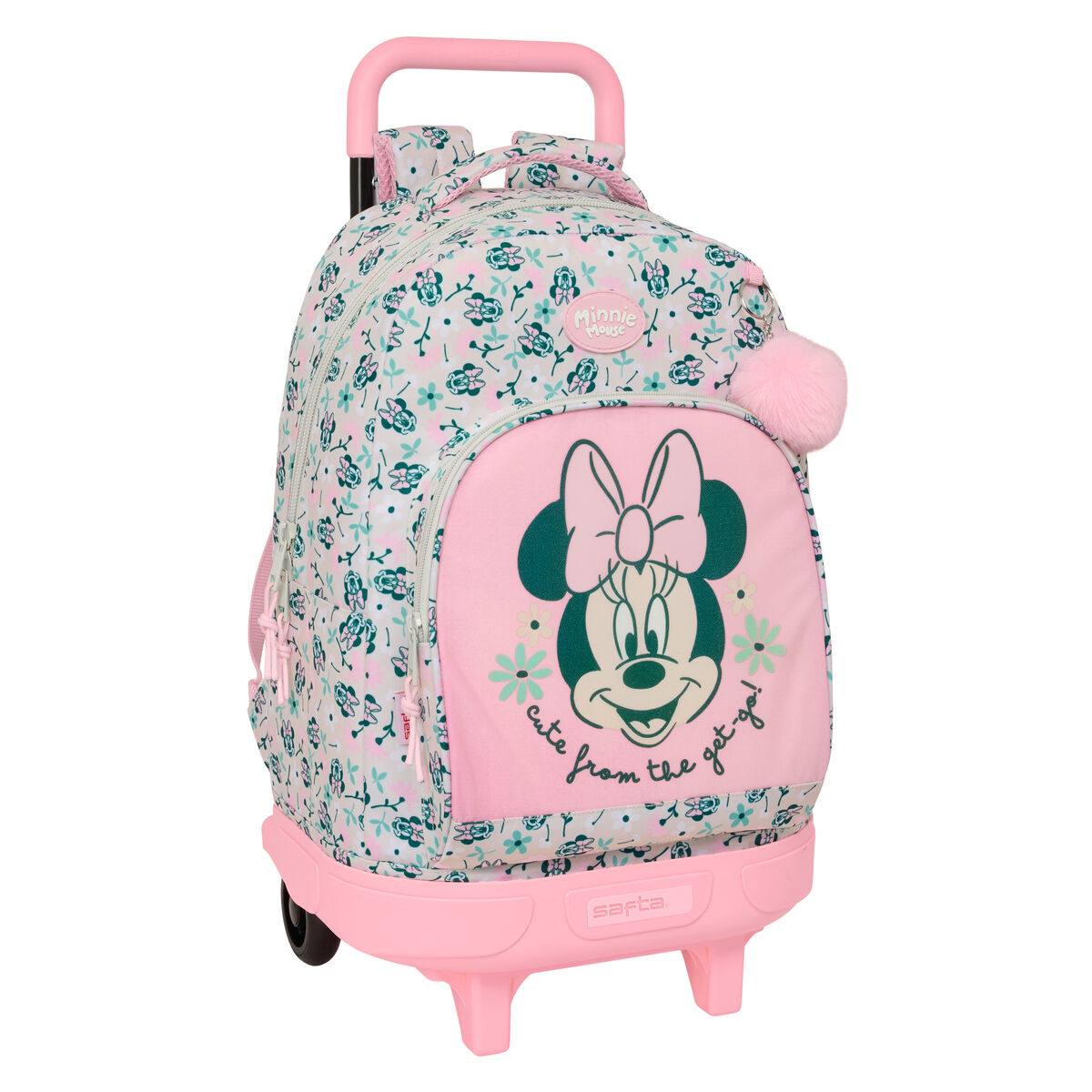 School Rucksack with Wheels Minnie Mouse Minty Pink 33 x 45 x 22 cm School Rucksack with Wheels Minnie Mouse Minty Pink 33 x 45 x 22 cm