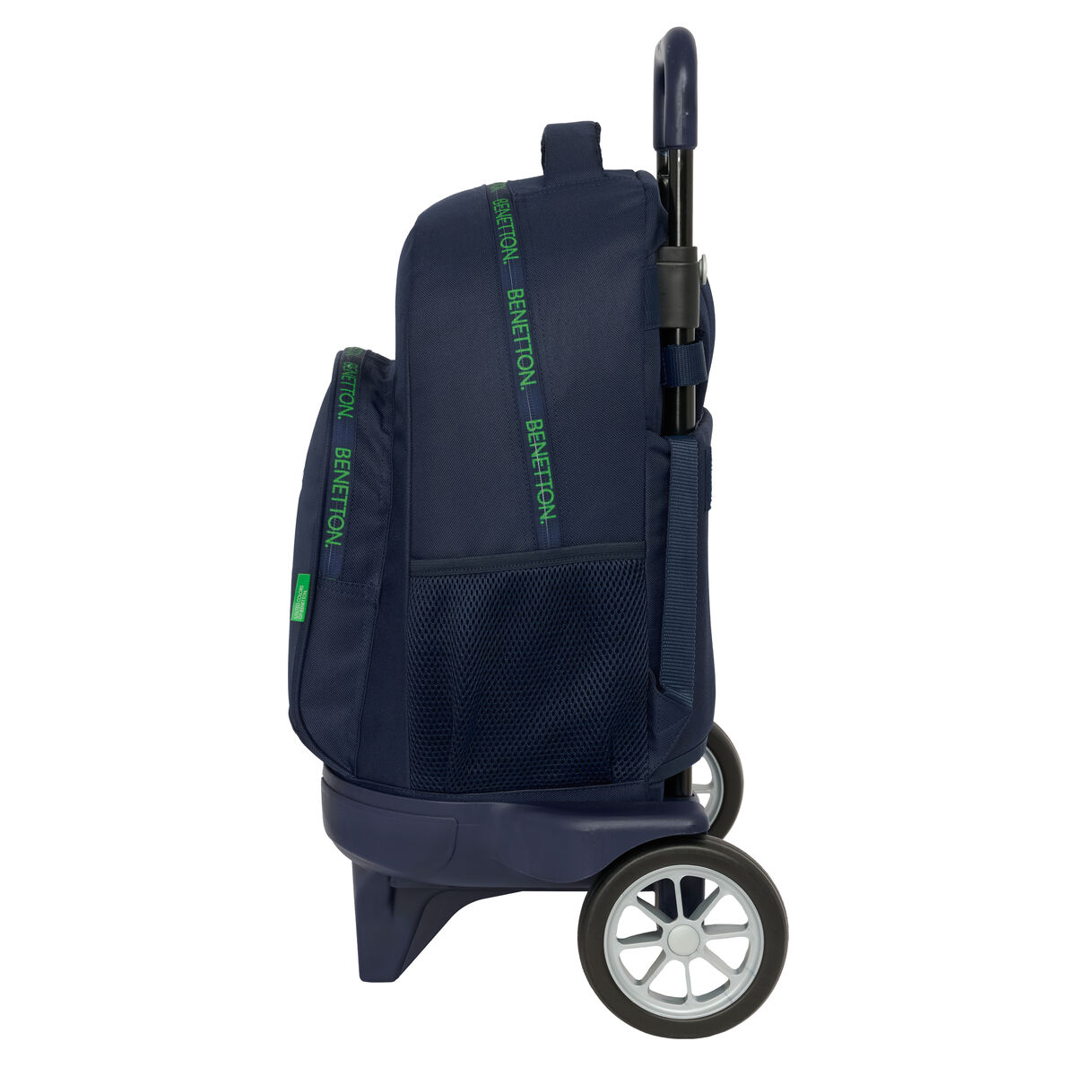 School Rucksack with Wheels Benetton Together Navy Blue 33 x 45 x 22 cm