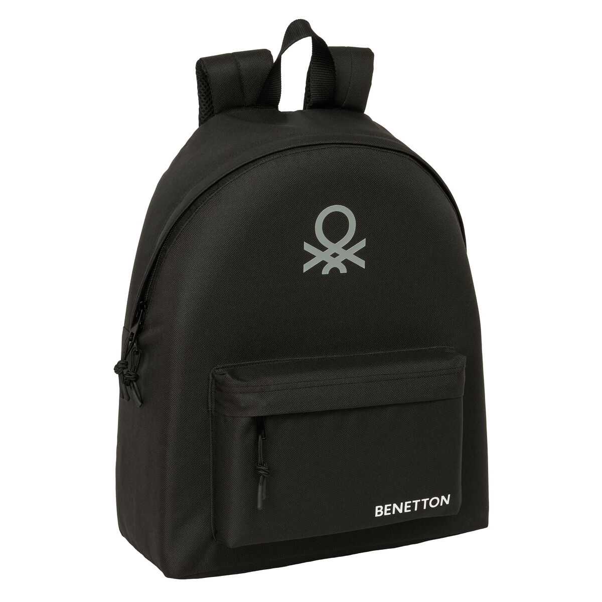 School Bag Benetton Negro Black 33 x 42 x 15 cm