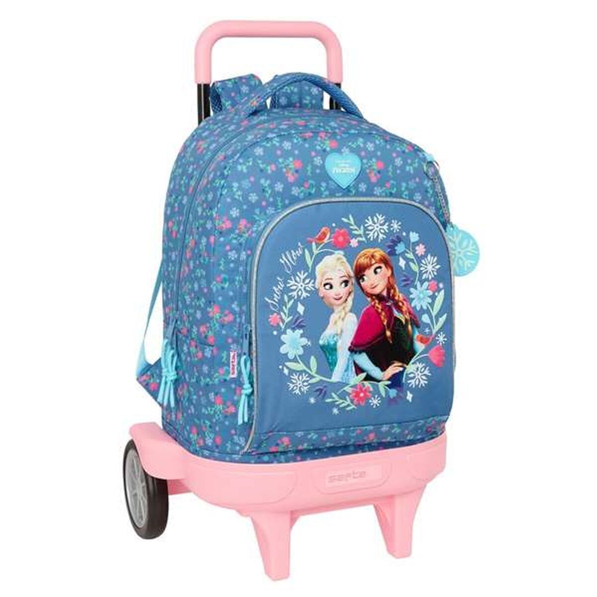School Rucksack with Wheels Frozen Blue 33 x 45 x 22 cm