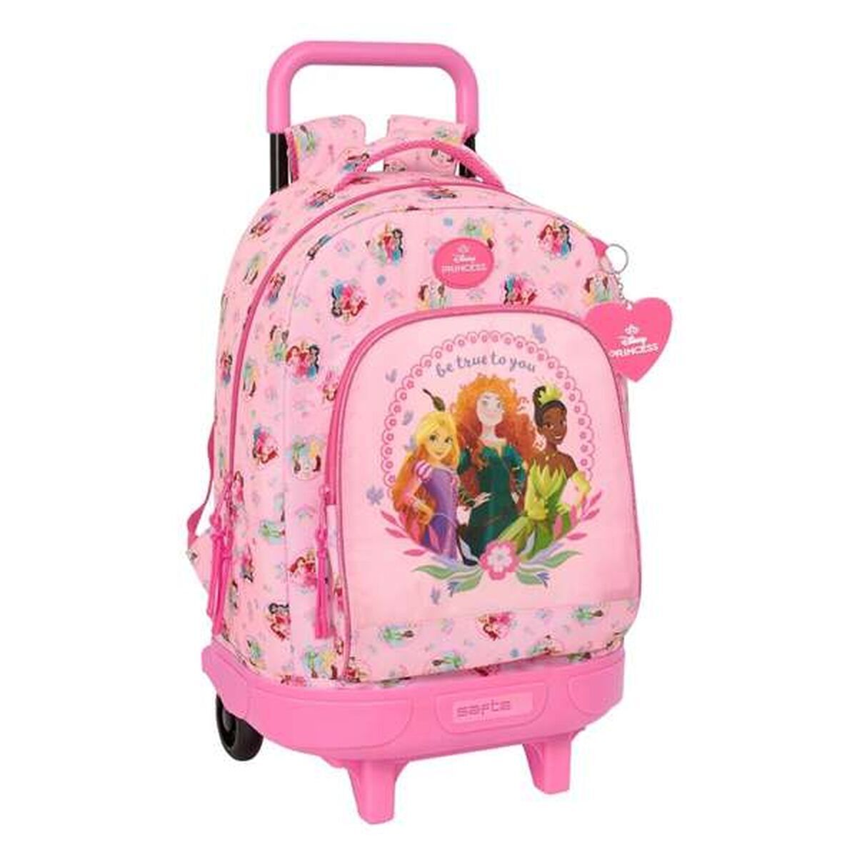 School Rucksack with Wheels Disney Princess Pink 33 x 45 x 22 cm School Rucksack with Wheels Disney Princess Pink 33 x 45 x 22 cm