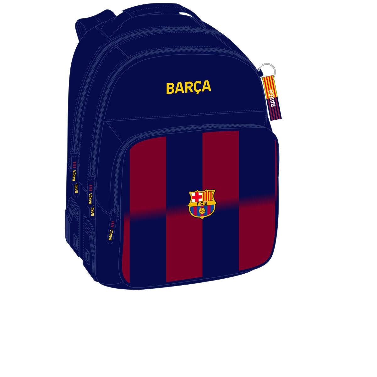 School Bag F.C. Barcelona Blue Maroon 32 x 42 x 15 cm School Bag F.C. Barcelona Blue Maroon 32 x 42 x 15 cm