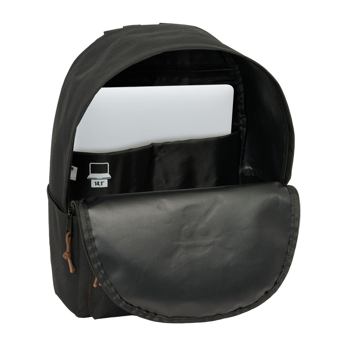 School Bag One Piece Black 31 x 40 x 16 cm