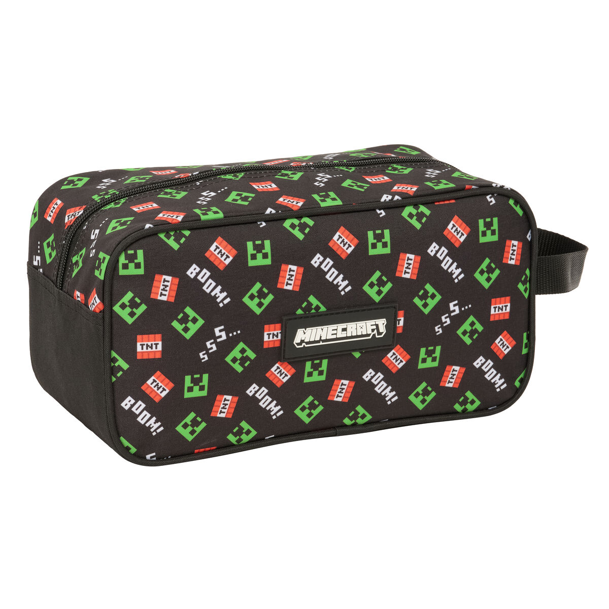 Travel Slipper Holder Minecraft Black 29 x 15 x 14 cm