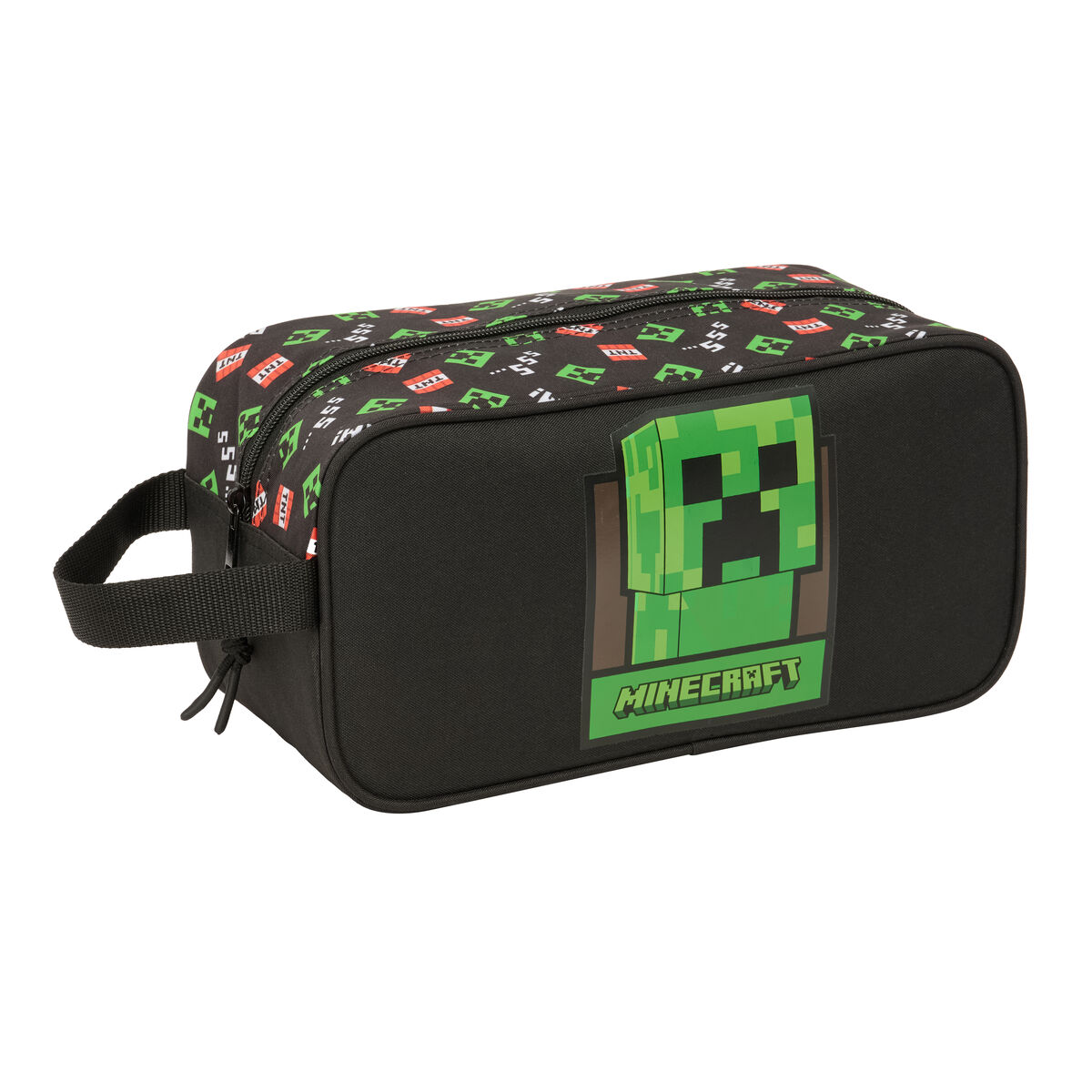 Travel Slipper Holder Minecraft Black 29 x 15 x 14 cm