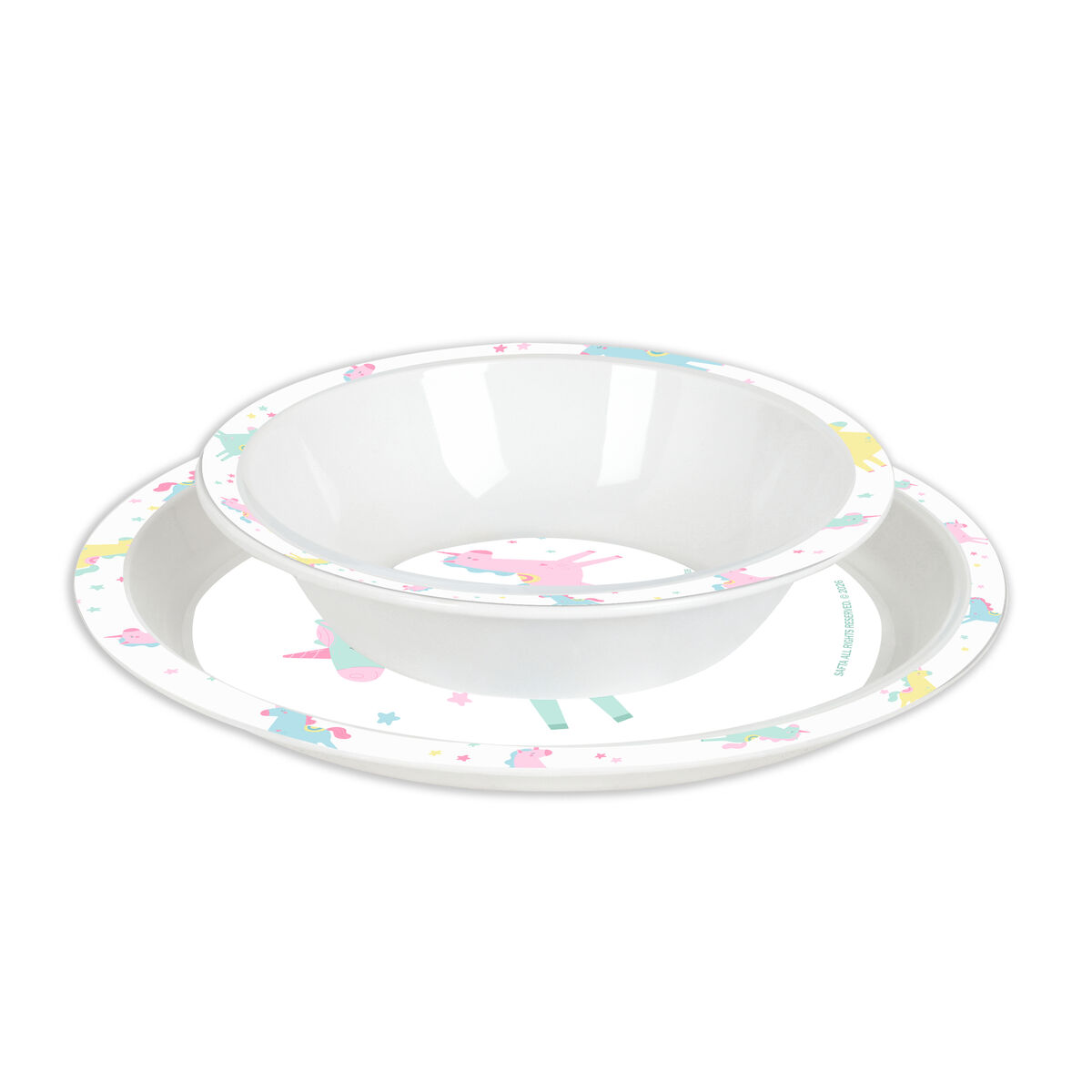 Childrens Dinner Set Safta Unicornio PVC