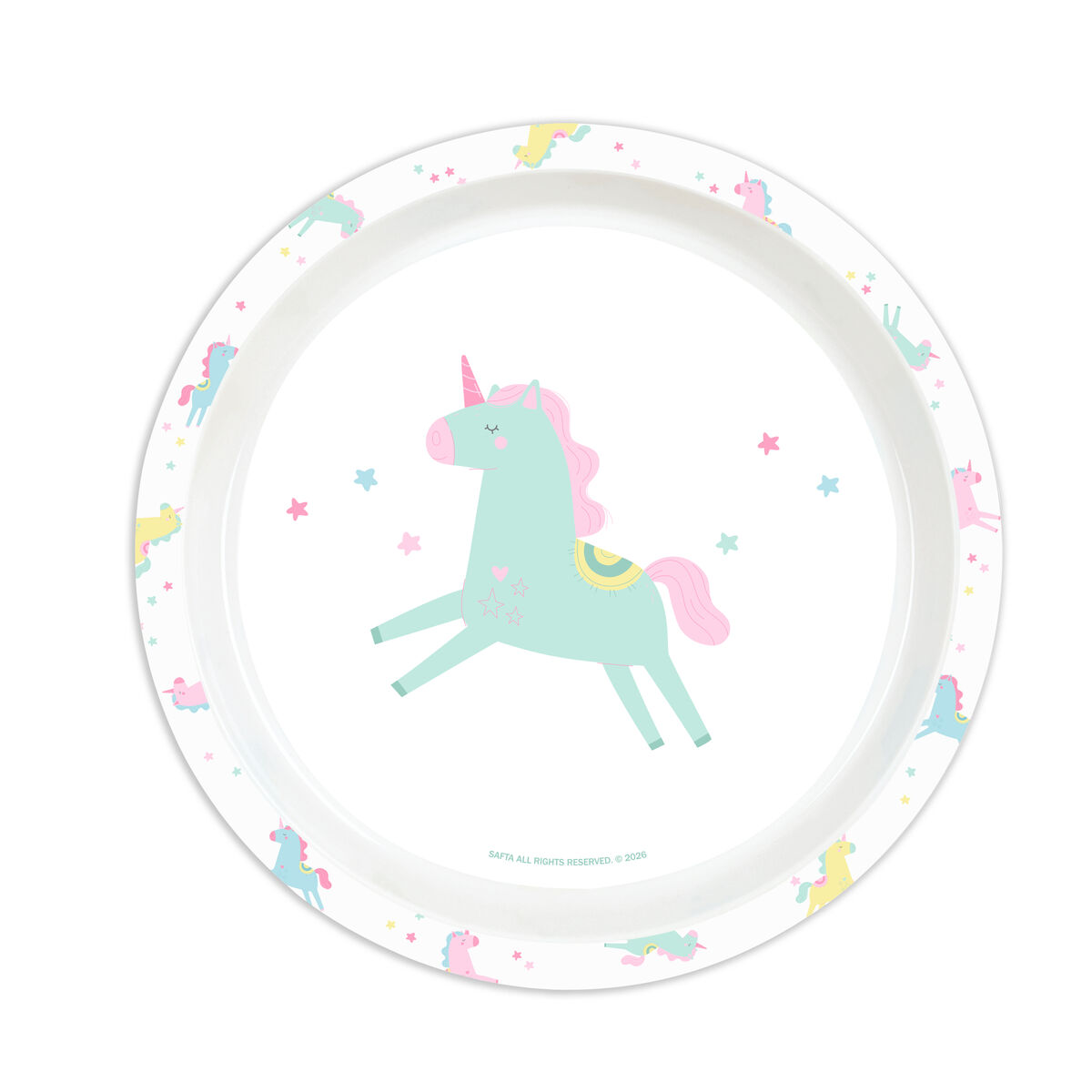 Childrens Dinner Set Safta Unicornio PVC