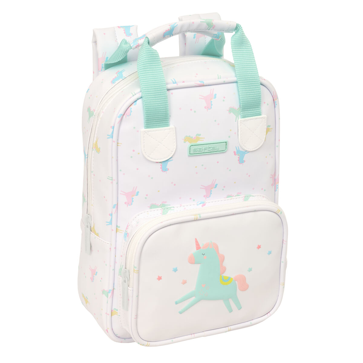 School Bag Safta Unicornio Beige 20 x 28 x 8 cm