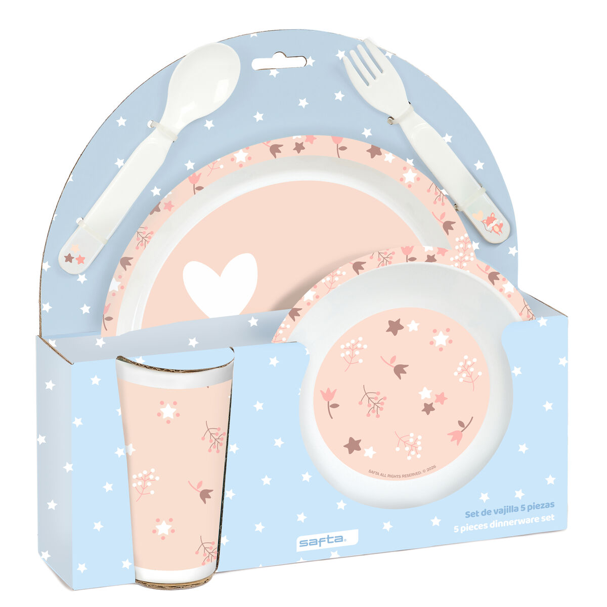 Childrens Dinner Set Safta Flores PVC