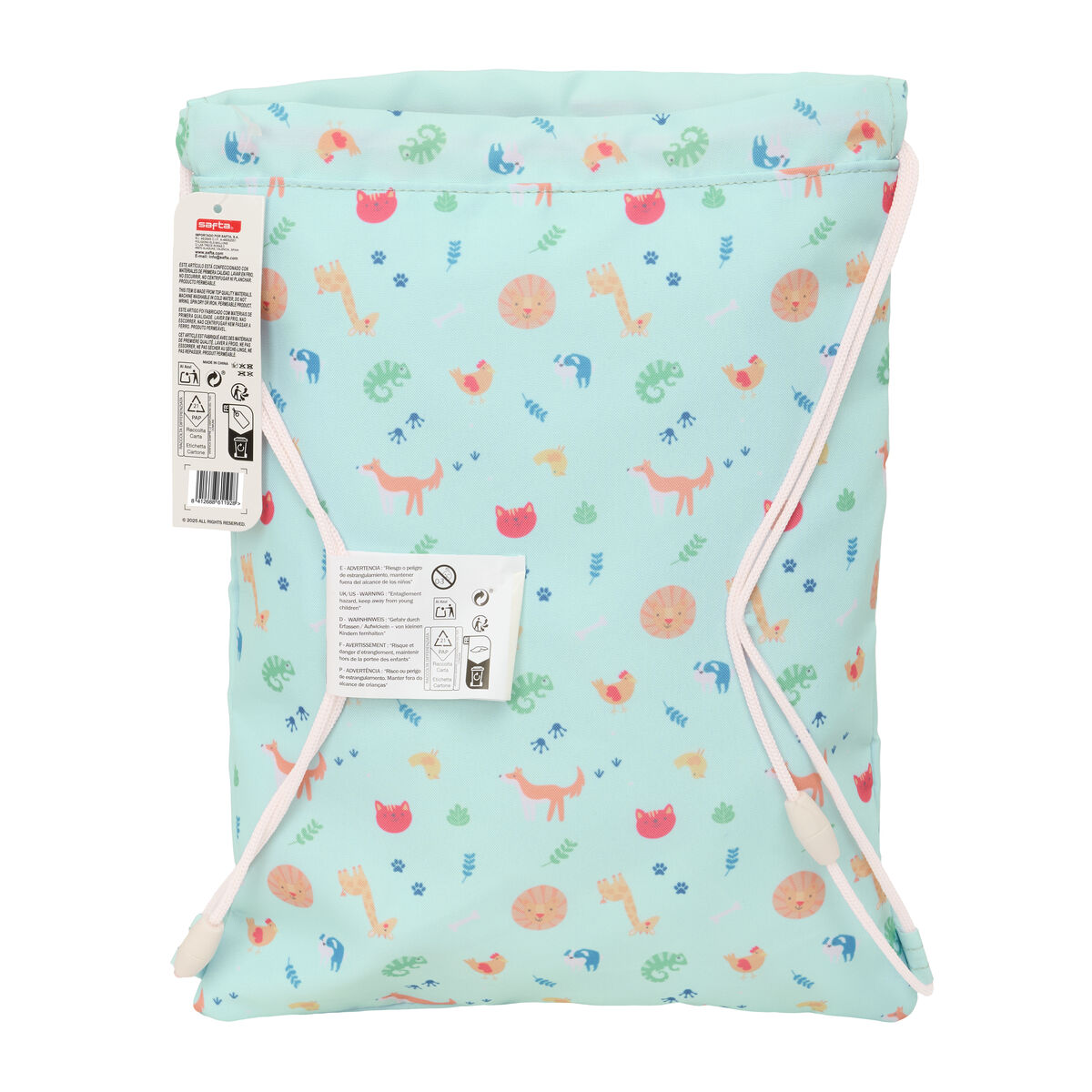 Backpack with Strings Safta Pandi Blue 26 x 34 x 1 cm