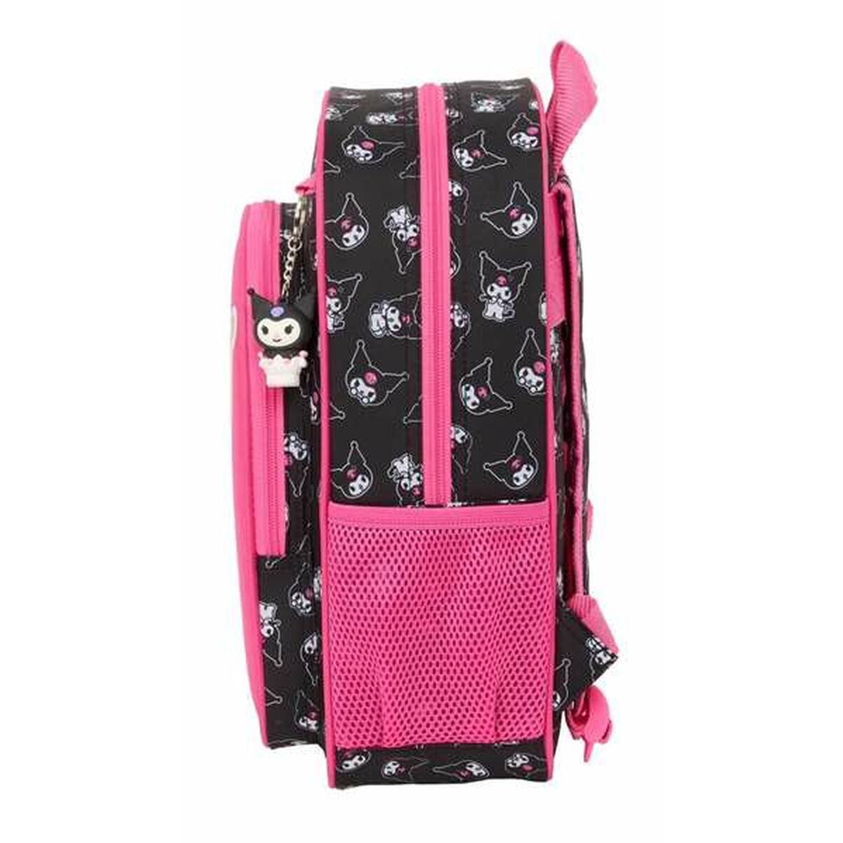 School Bag Kuromi Black Fuchsia 26 x 34 x 11 cm