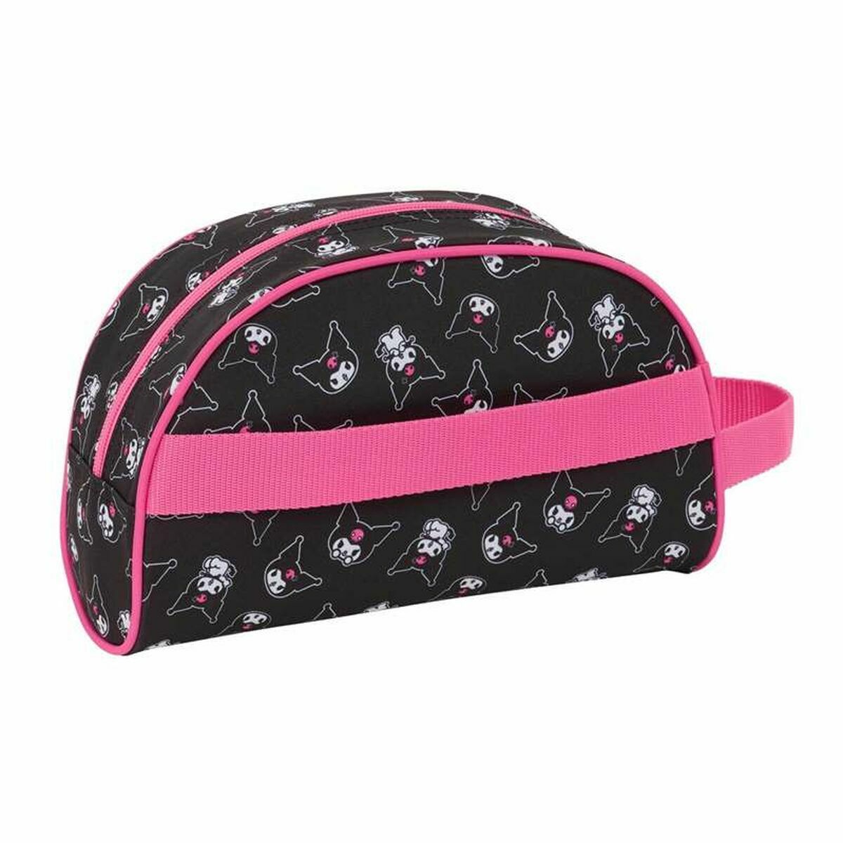 School Toilet Bag Kuromi Black Fuchsia 26 x 16 x 9 cm