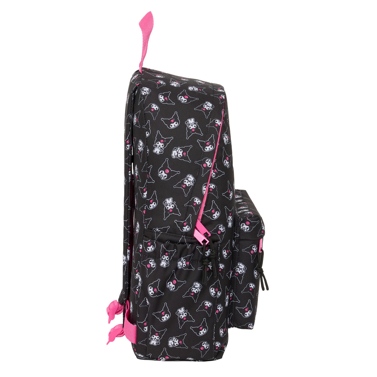 School Bag Kuromi Black Fuchsia 31 x 43 x 13 cm