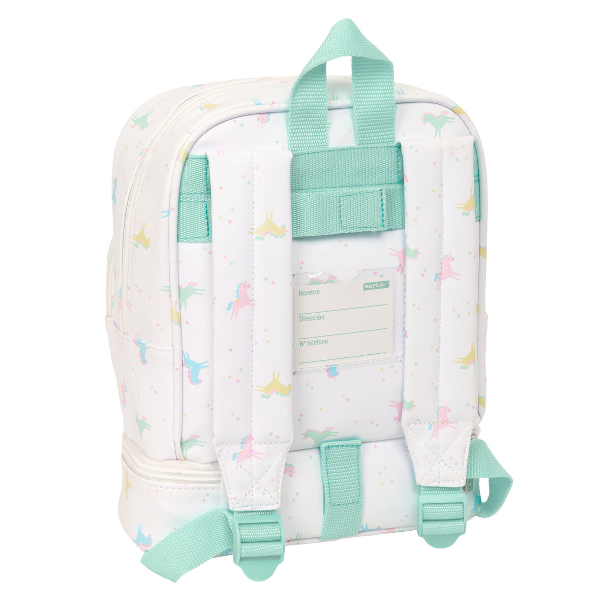 School Bag Safta Unicornio Beige 22 x 27 x 10 cm