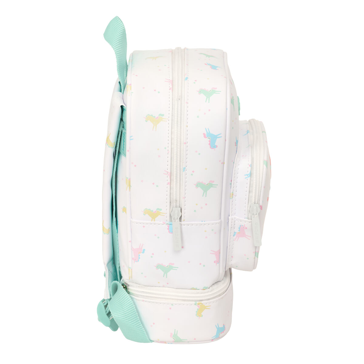 School Bag Safta Unicornio Beige 22 x 27 x 10 cm