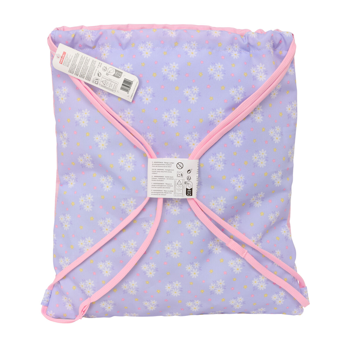 Backpack with Strings Safta Bouquet Pink Lilac 35 x 40 x 1 cm