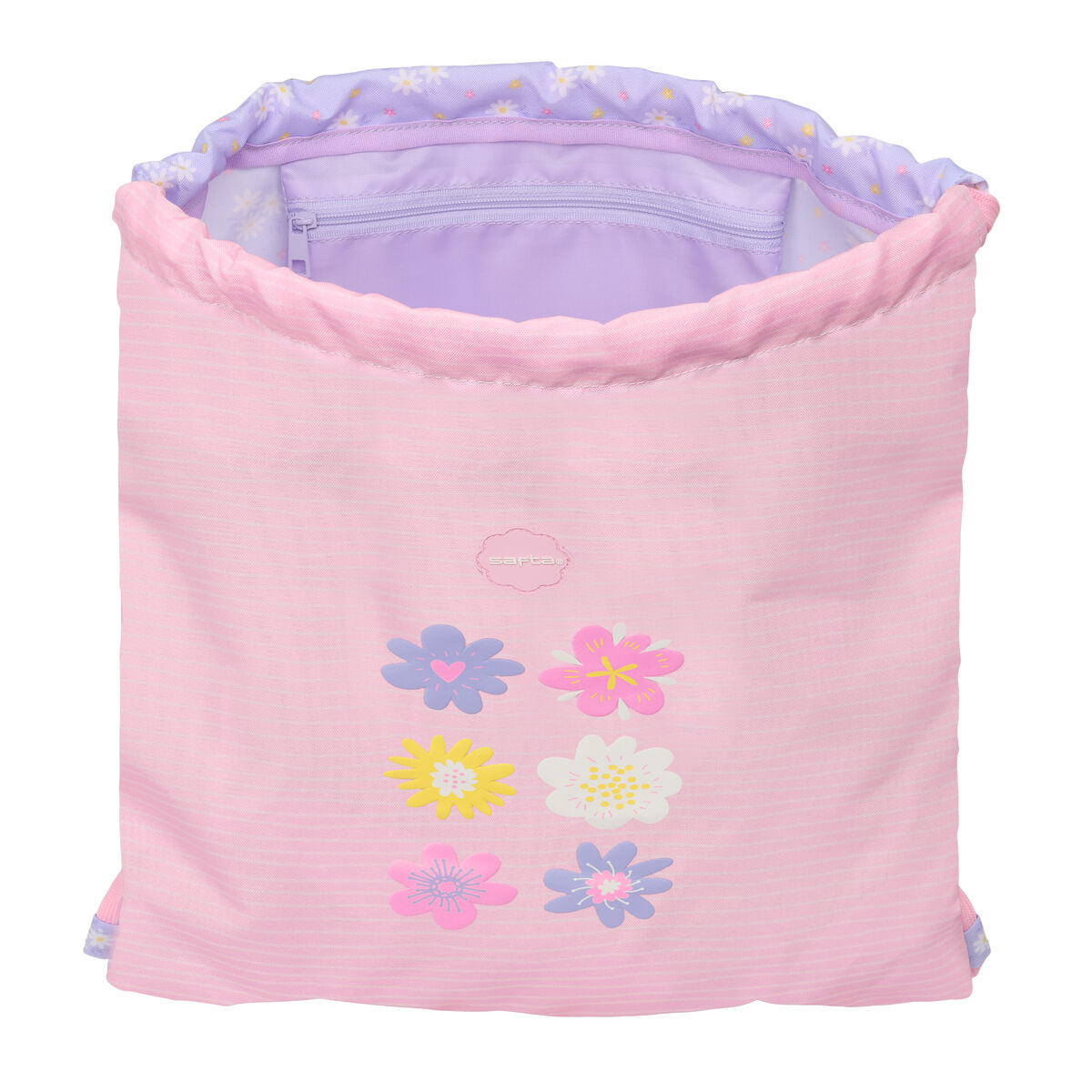 Backpack with Strings Safta Bouquet Pink Lilac 35 x 40 x 1 cm