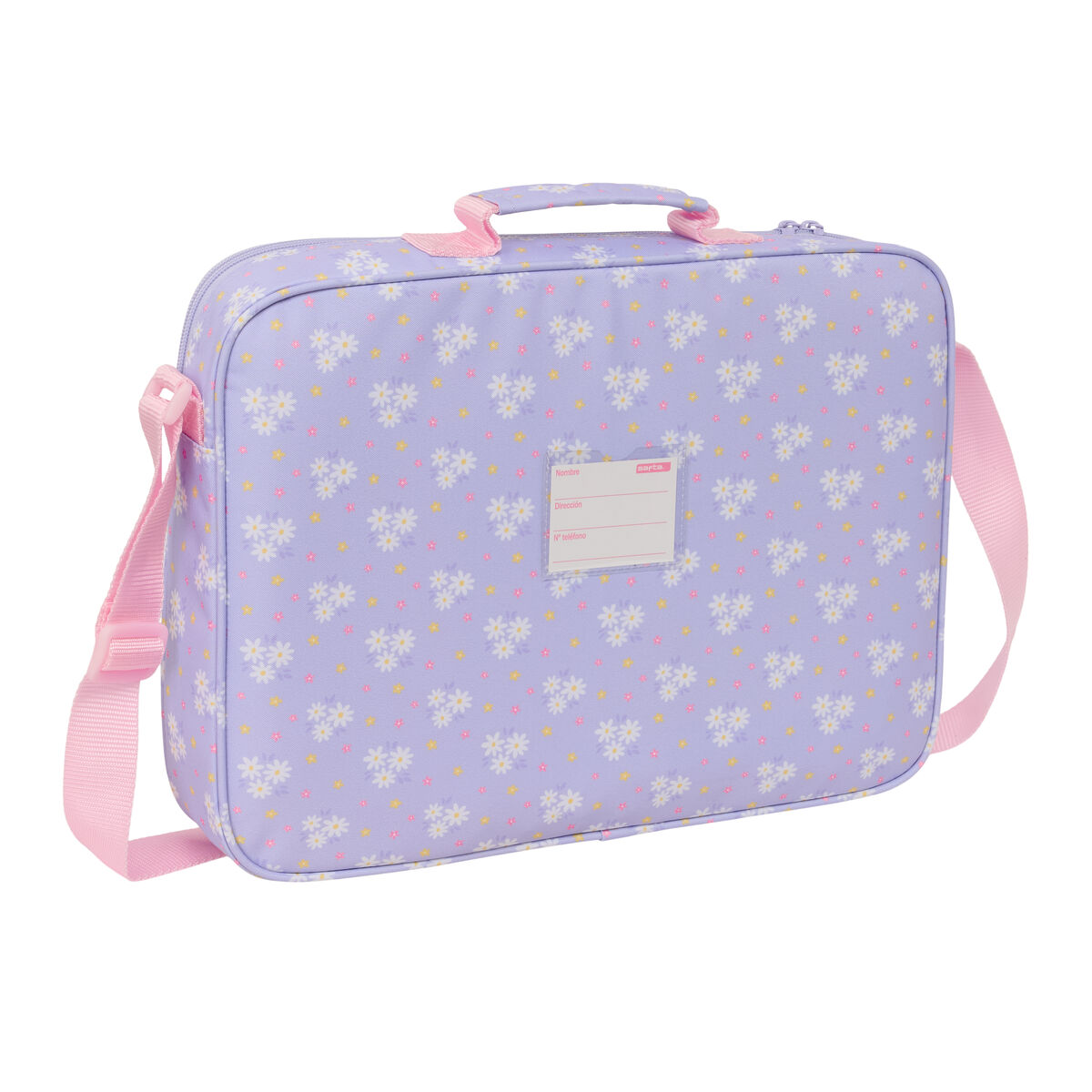 School Bag Safta Bouquet Pink Lilac 38 x 28 x 6 cm