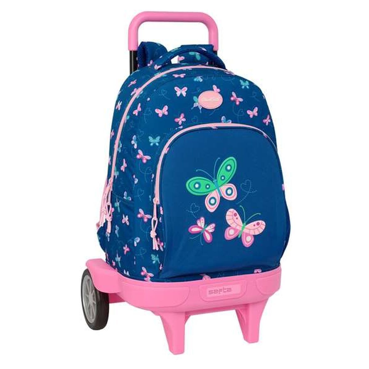 School Rucksack with Wheels BlackFit8 Mariposas Multicolour 33 x 45 x 22 cm Butterflies