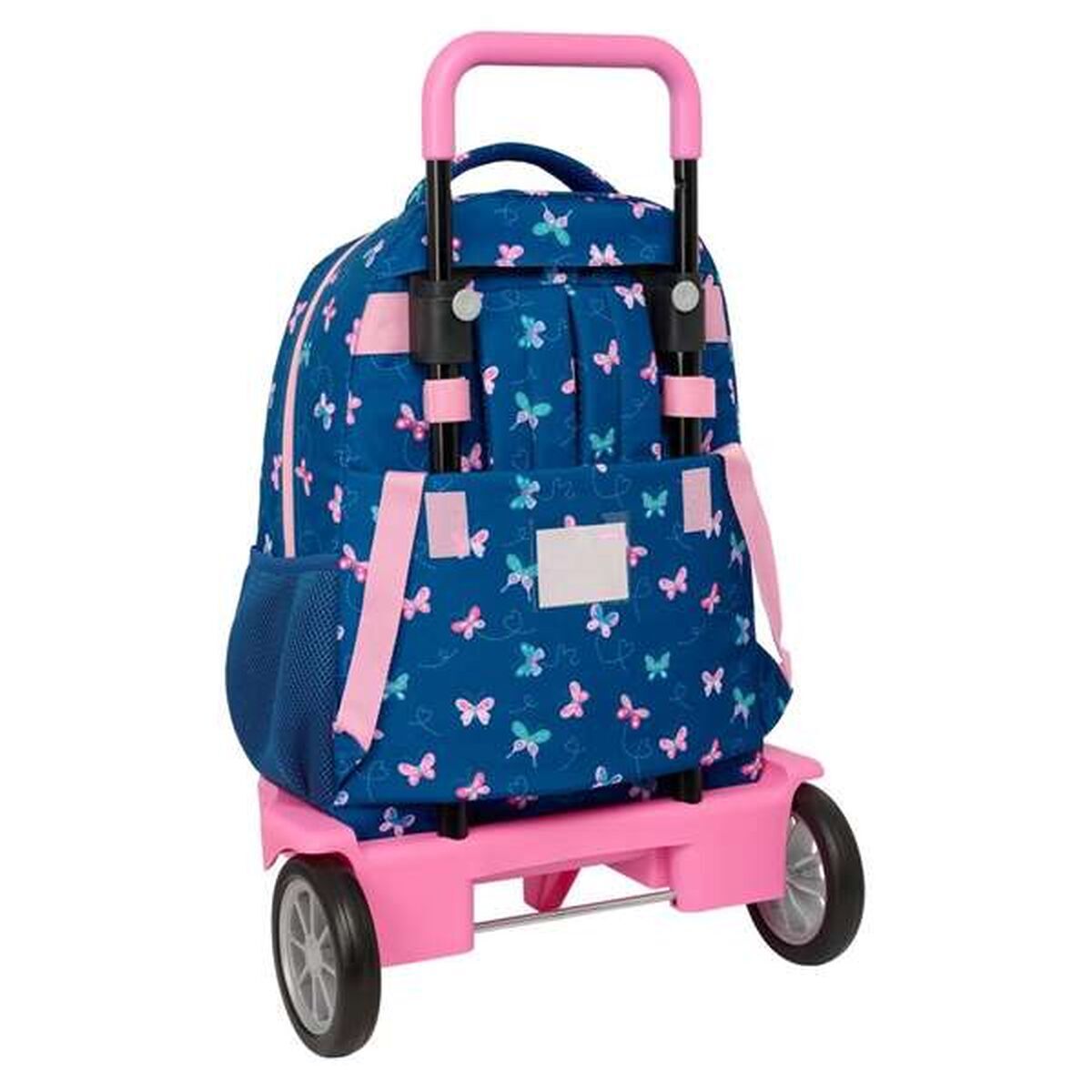 School Rucksack with Wheels BlackFit8 Mariposas Multicolour 33 x 45 x 22 cm Butterflies