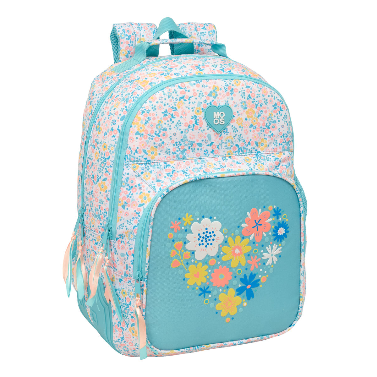 School Bag Moos Fiori Multicolour 32 x 42 x 15 cm