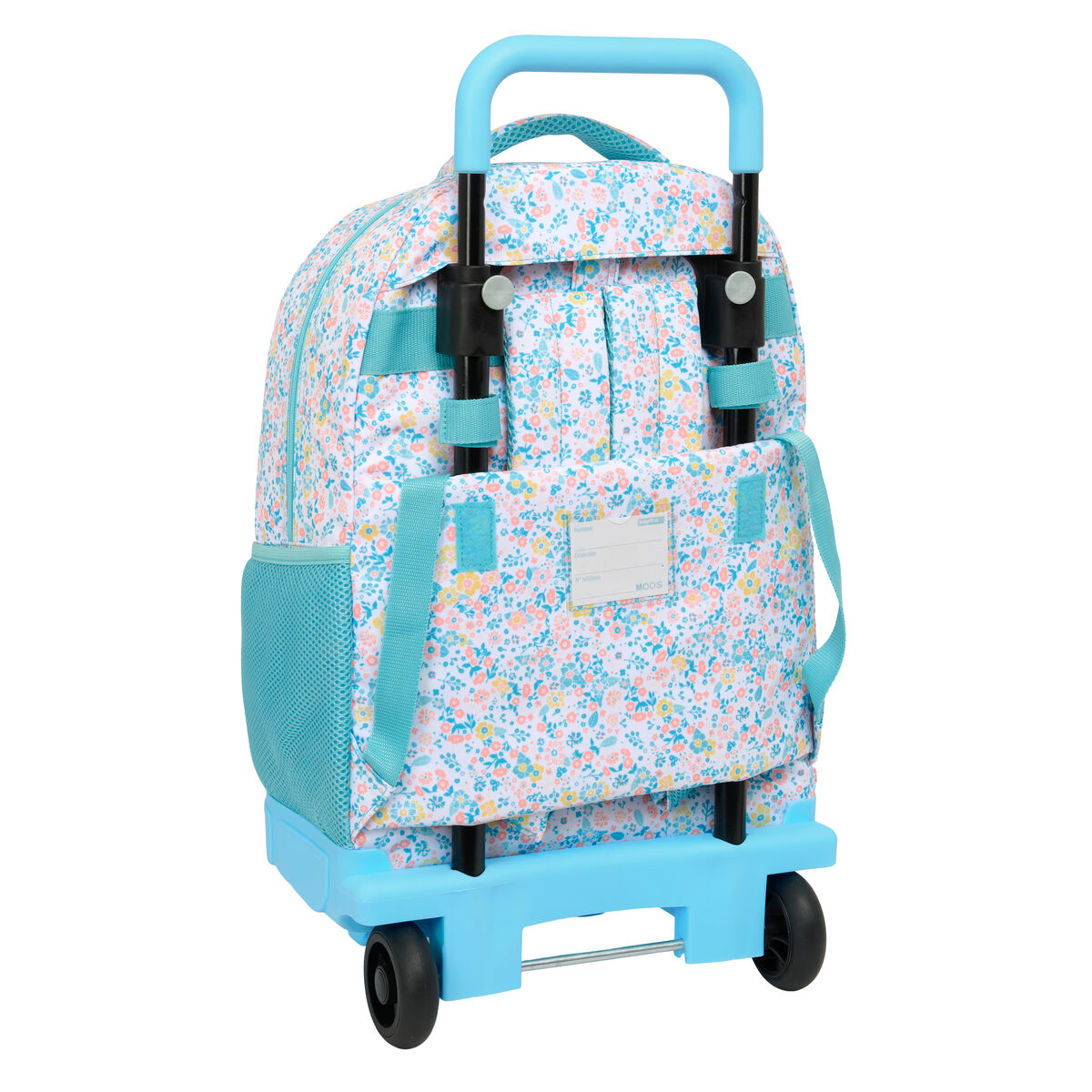 School Rucksack with Wheels Moos Fiori Multicolour 33 x 45 x 22 cm