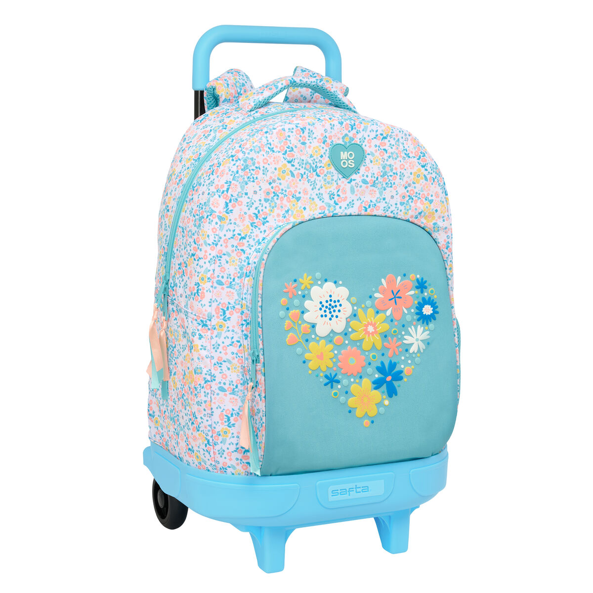 School Rucksack with Wheels Moos Fiori Multicolour 33 x 45 x 22 cm School Rucksack with Wheels Moos Fiori Multicolour 33 x 45 x 22 cm