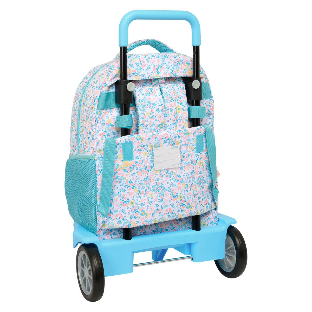 School Rucksack with Wheels Moos Fiori Multicolour 33 x 45 x 22 cm