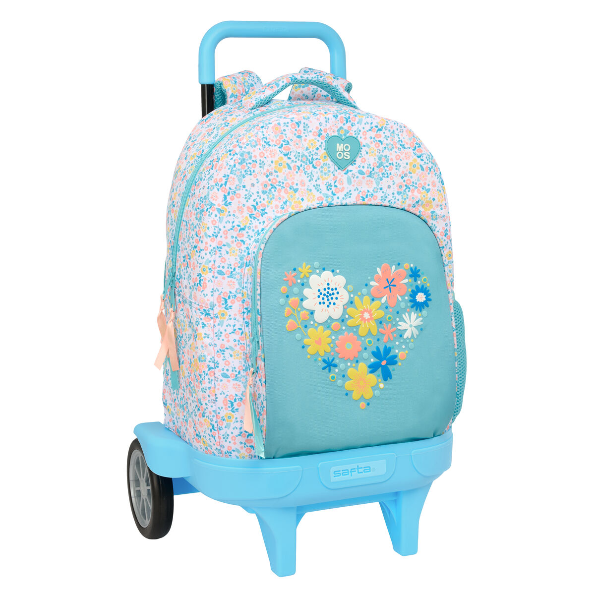 School Rucksack with Wheels Moos Fiori Multicolour 33 x 45 x 22 cm School Rucksack with Wheels Moos Fiori Multicolour 33 x 45 x 22 cm