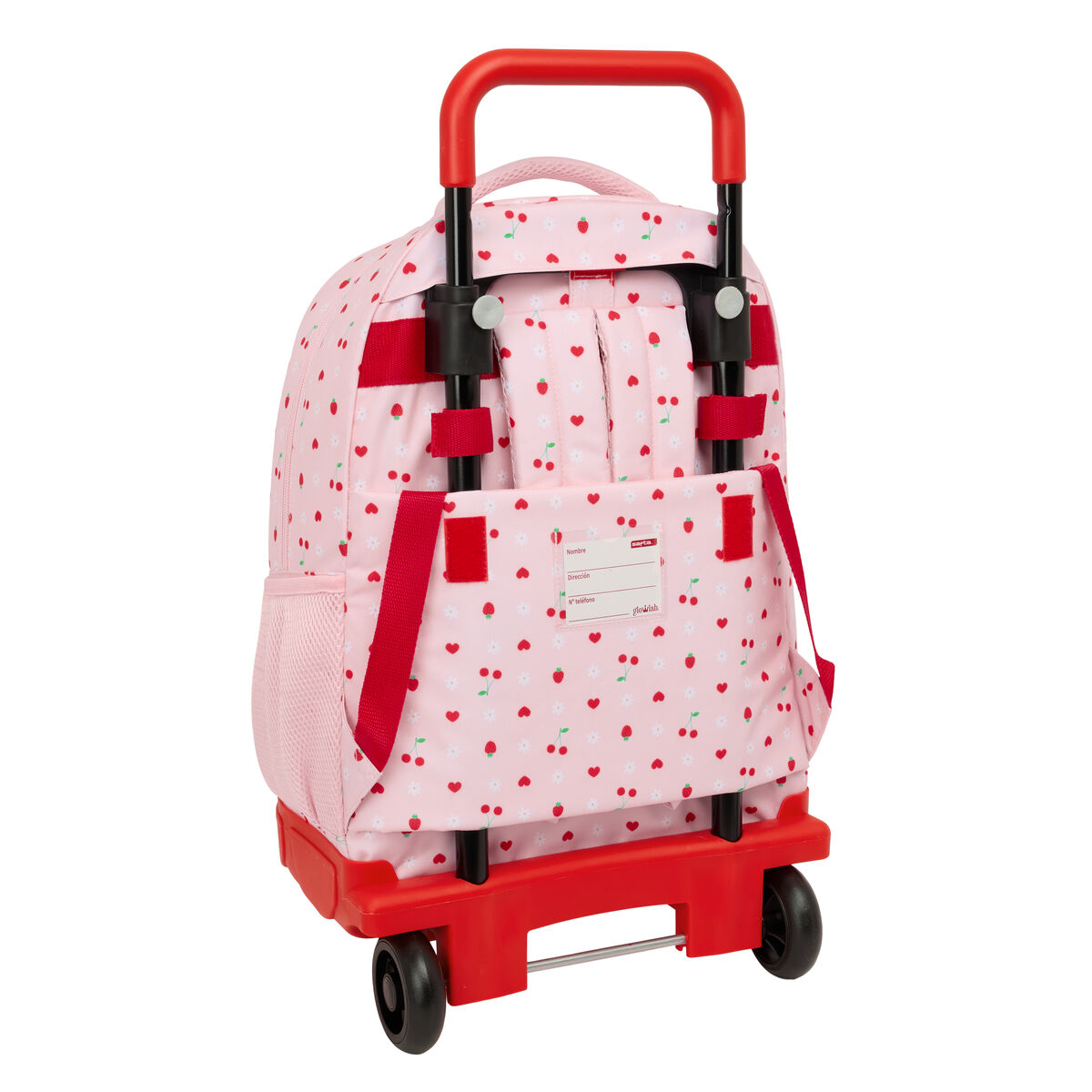 School Rucksack with Wheels Glow Lab Frutitas 33 x 45 x 22 cm