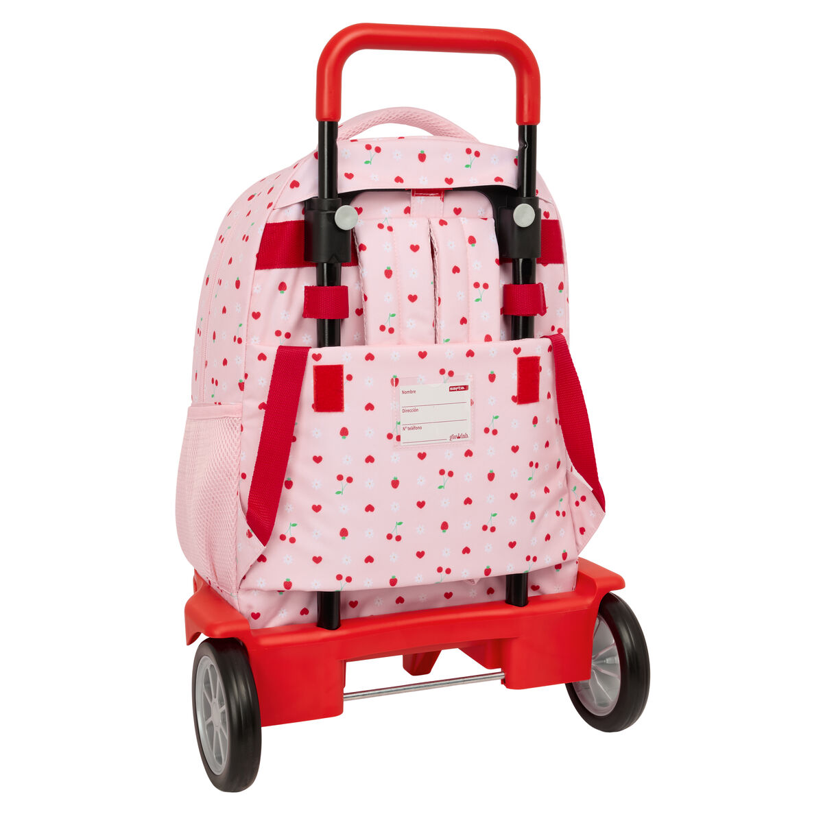 School Rucksack with Wheels Glow Lab Frutitas 33 x 45 x 22 cm