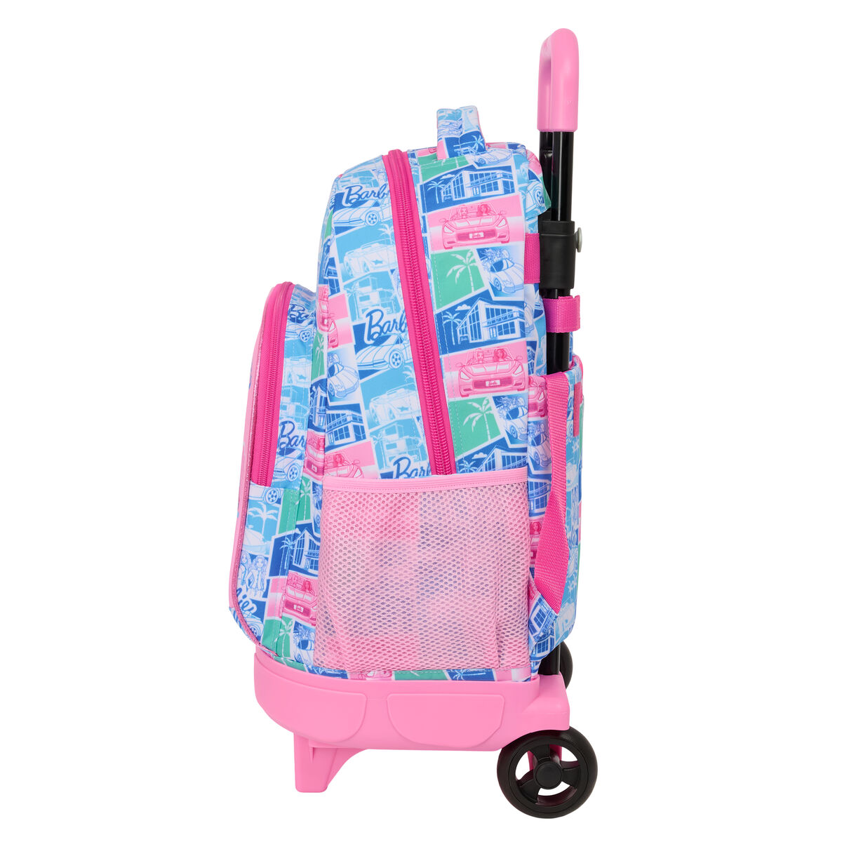 School Rucksack with Wheels Barbie Multicolour 33 x 45 x 22 cm