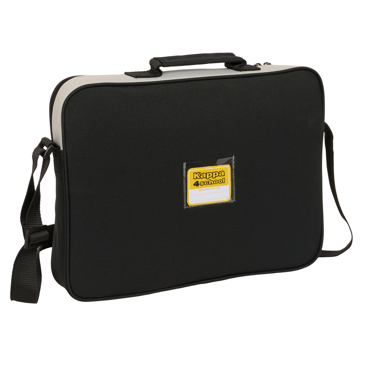 School Bag Kappa Grey Black Grey 38 x 28 x 6 cm