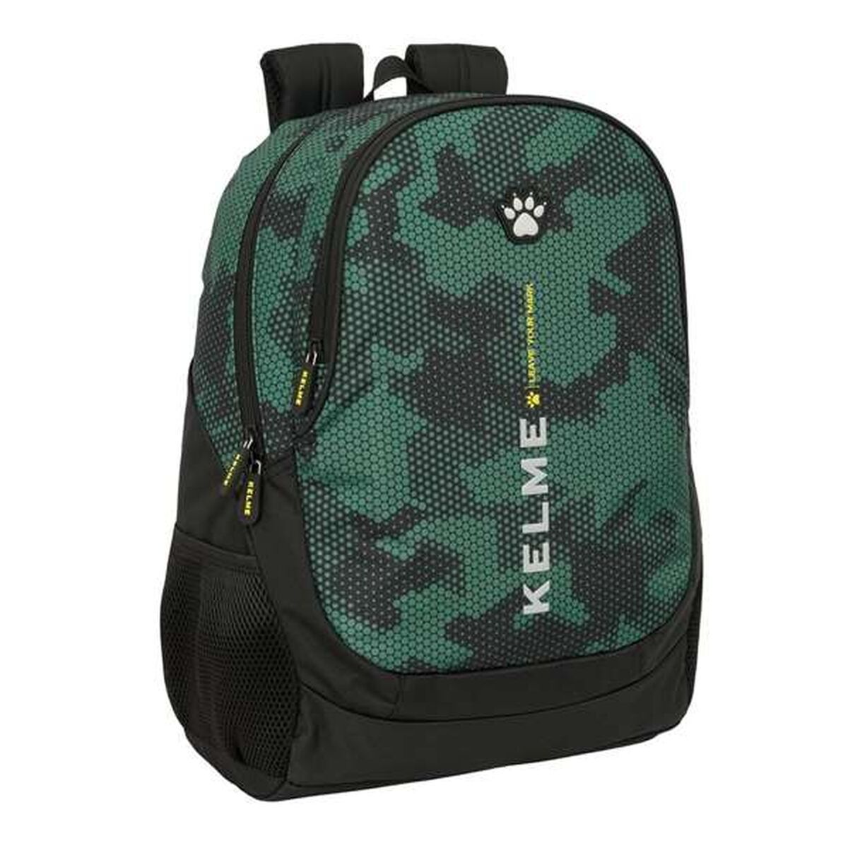 School Bag Kelme Camo Black Green 32 x 44 x 16 cm