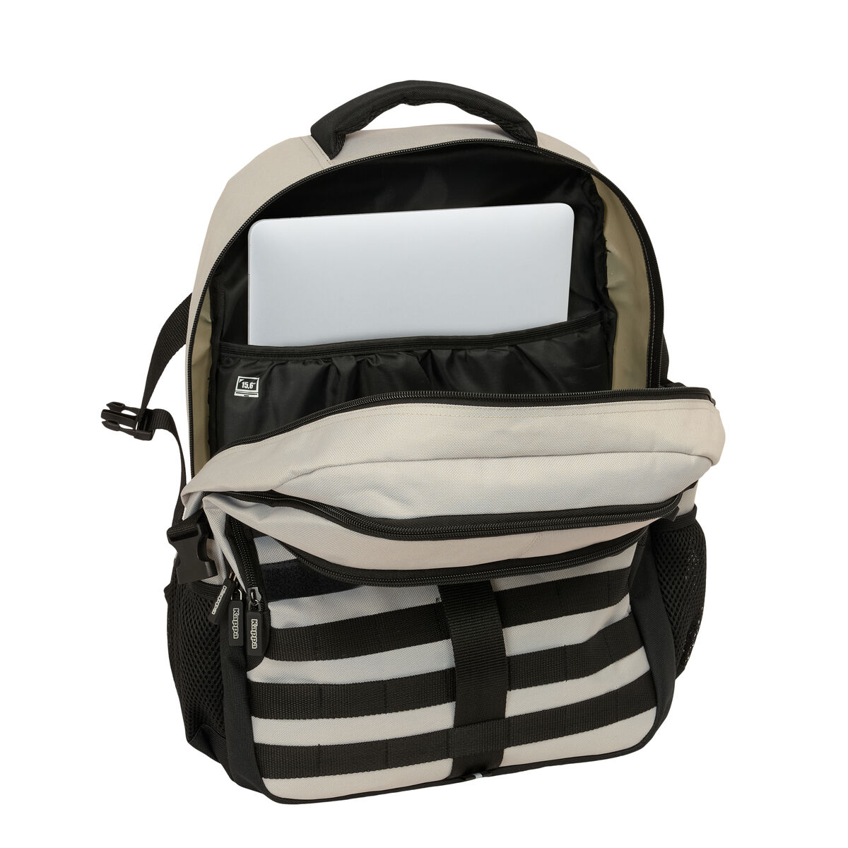 School Bag Kappa Grey Black Grey