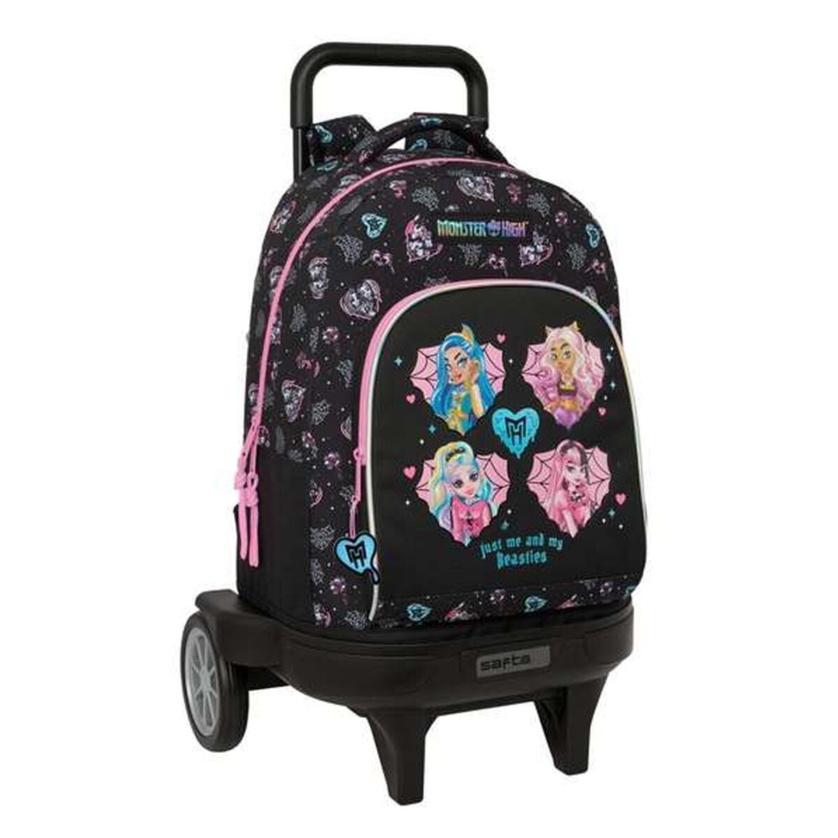 School Bag Monster High Black 33 x 45 x 22 cm
