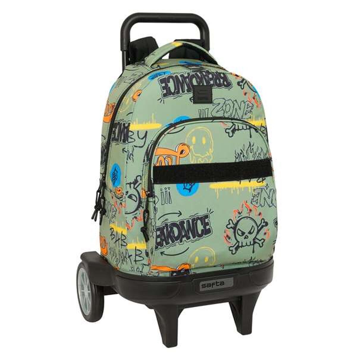School Rucksack with Wheels Safta Zone 33 x 45 x 22 cm Graffitti