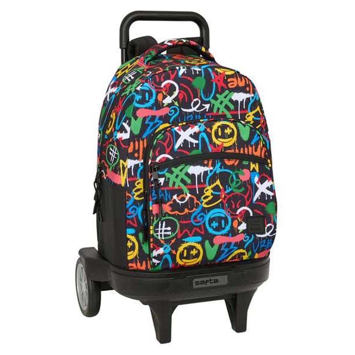 School Rucksack with Wheels Safta Colors 33 x 45 x 22 cm Graffitti