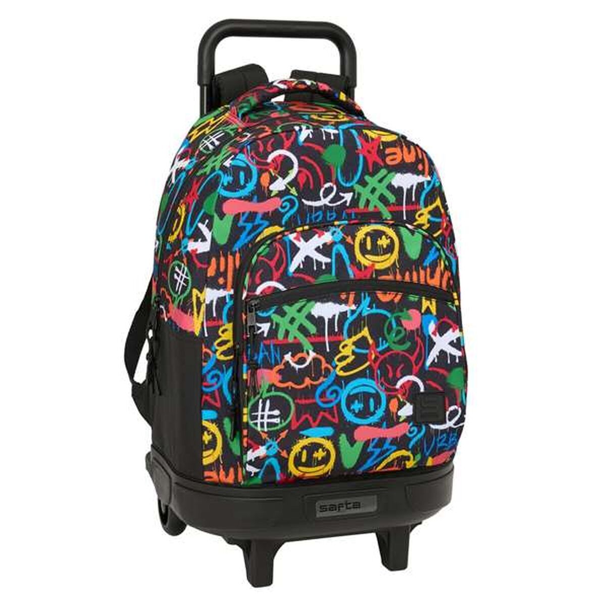 School Rucksack with Wheels Safta Colors 33 x 45 x 22 cm Graffitti School Rucksack with Wheels Safta Colors 33 x 45 x 22 cm Graffitti
