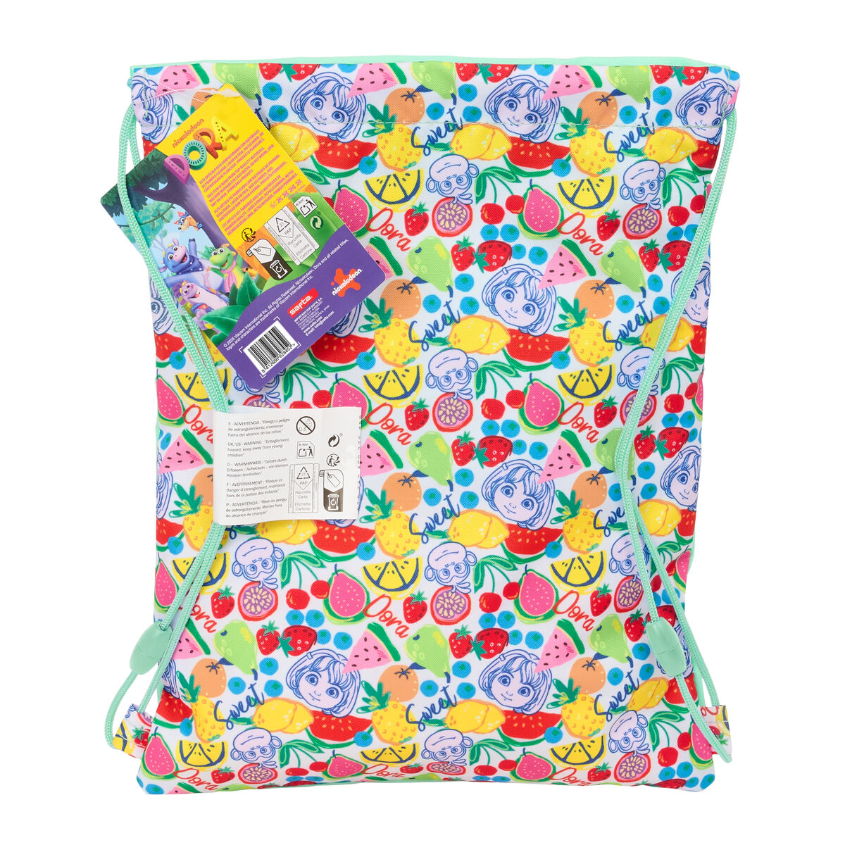 Backpack with Strings Dora Turquoise 26 x 34 x 1 cm