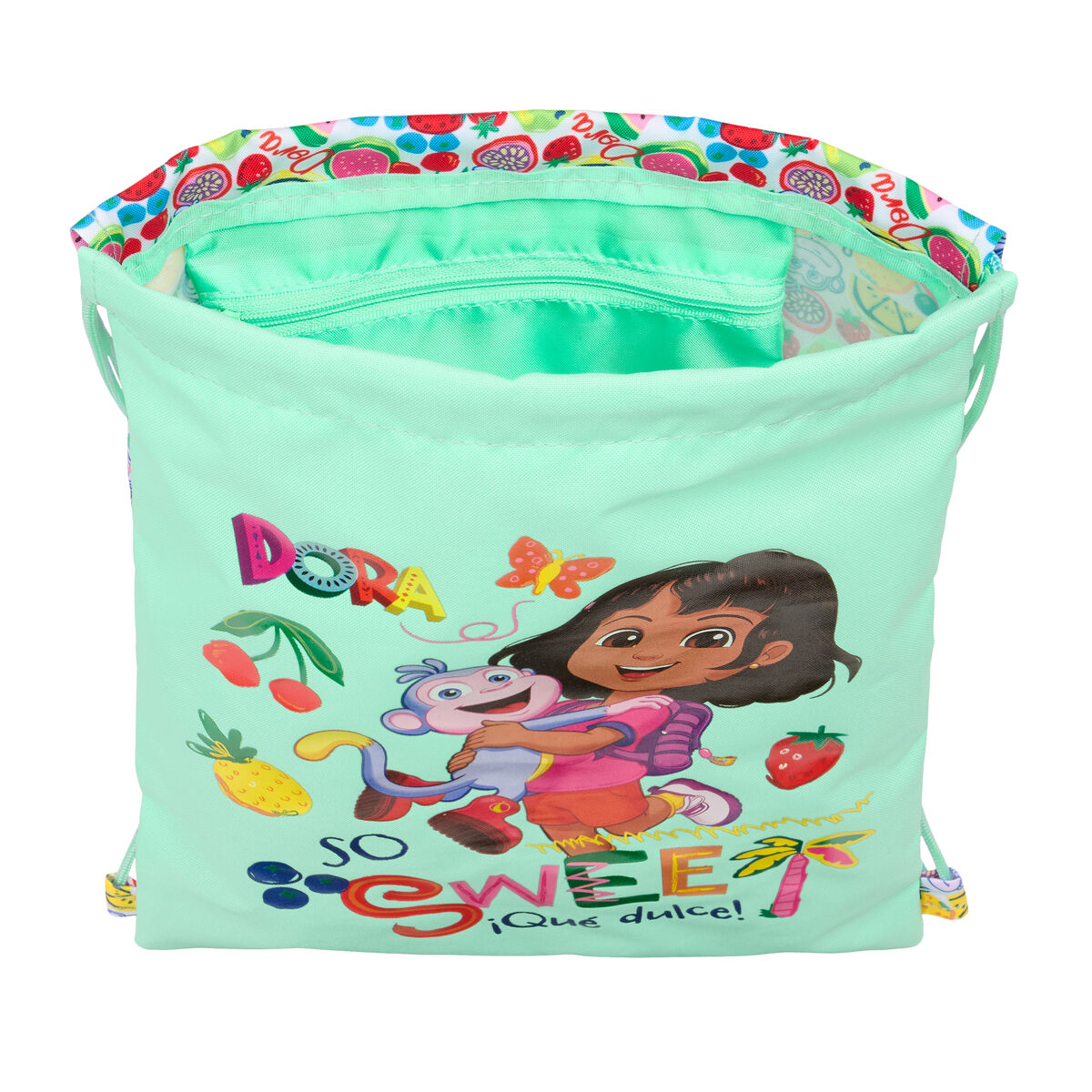 Backpack with Strings Dora Turquoise 26 x 34 x 1 cm