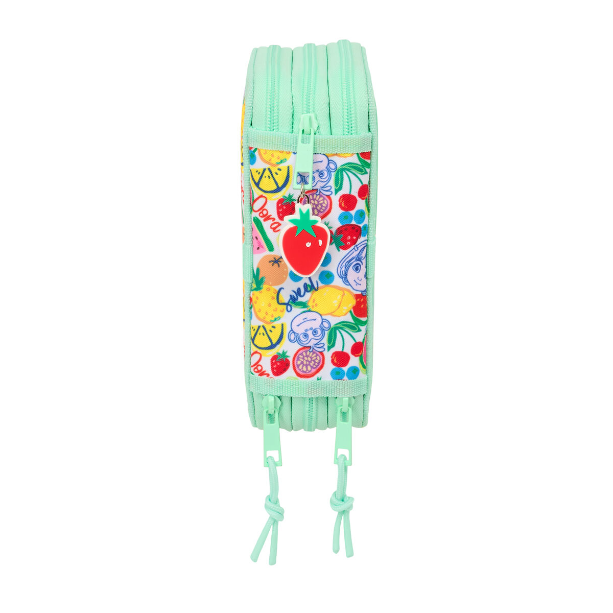 Triple Pencil Case Dora Green 37 Pieces