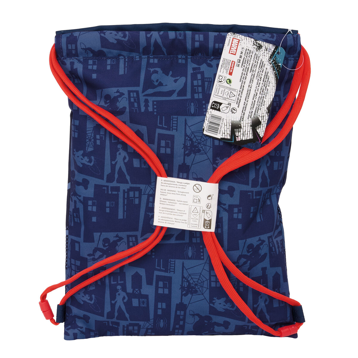 Backpack with Strings Spider-Man Blue 26 x 34 x 1 cm