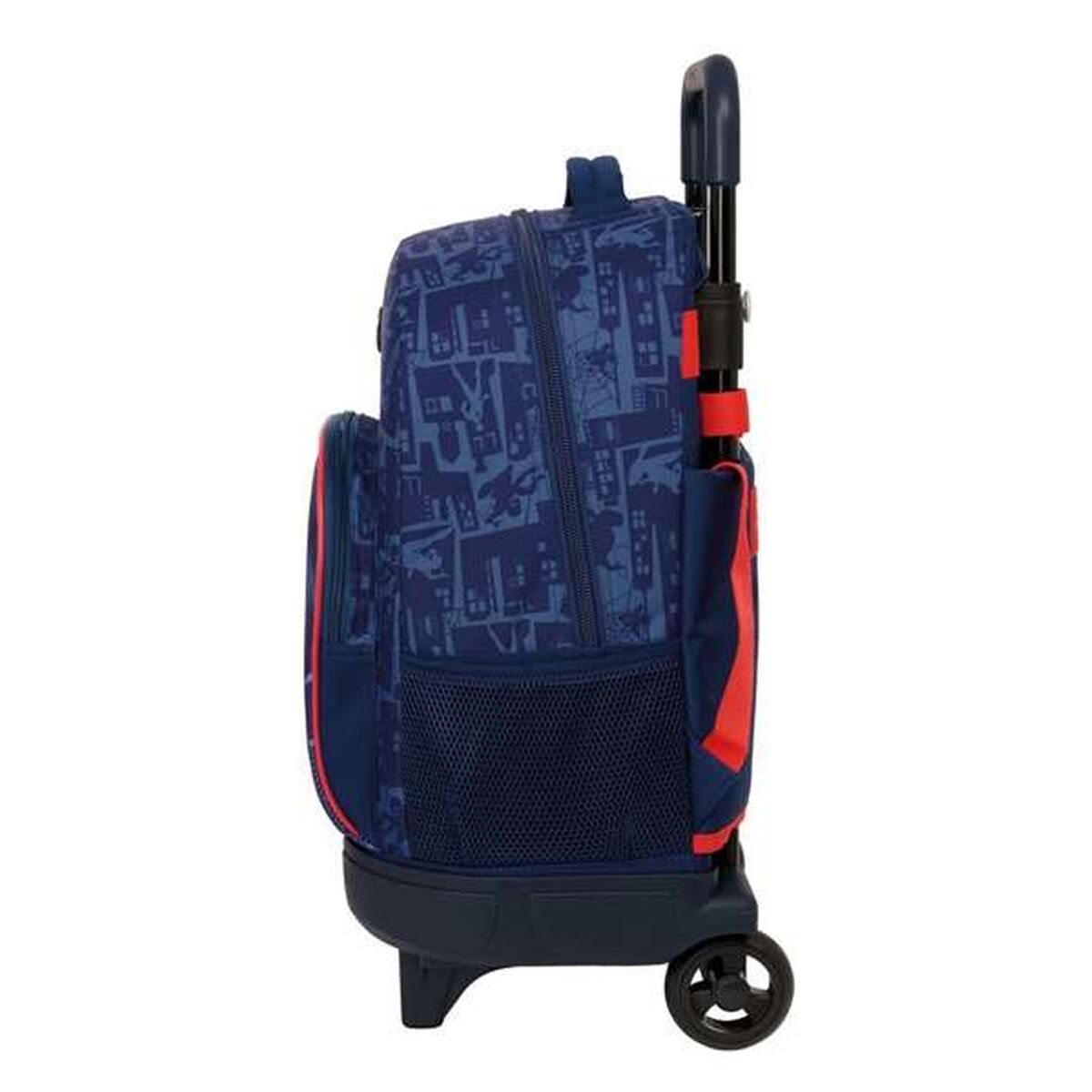 School Rucksack with Wheels Spider-Man Blue 33 x 45 x 22 cm