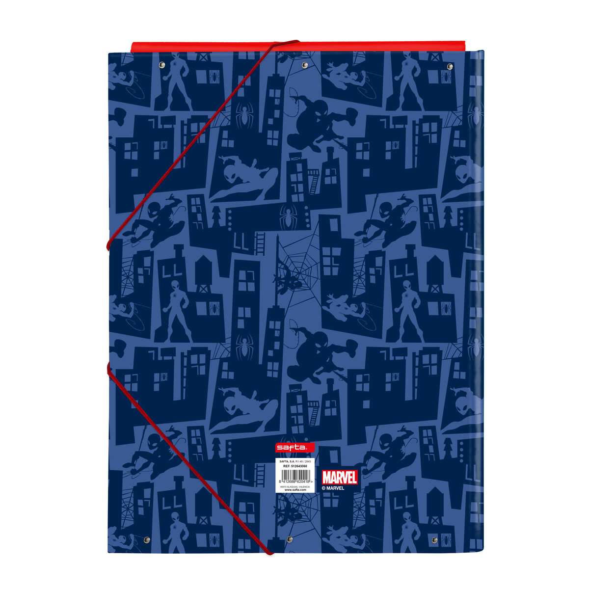 Ring binder Spider-Man Blue A4 26 x 33.5 x 2.5 cm
