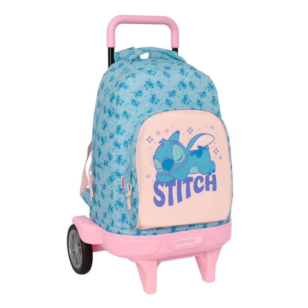 School Rucksack with Wheels Lilo & Stitch Ohana Blue 33 x 45 x 22 cm School Rucksack with Wheels Lilo & Stitch Ohana Blue 33 x 45 x 22 cm